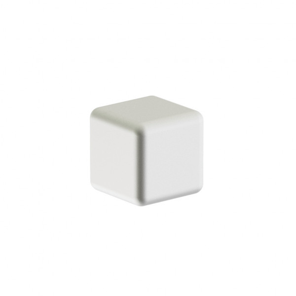 Pomolo per mobile 20x20x20 mm bianco opaco