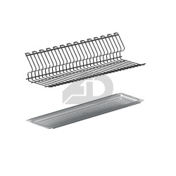 Kit griglie scolapiatti in filo ovale ardesia con...