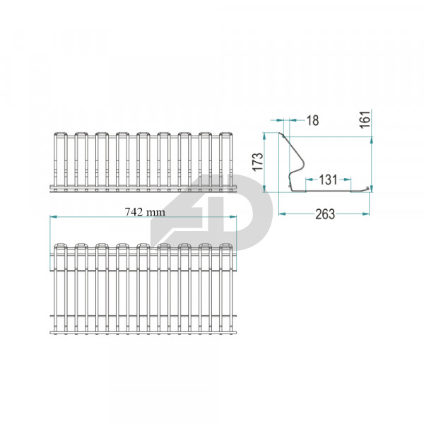 Kit griglie scolapiatti in filo ovale ardesia con vassoio per mobile 80cm Inoxa