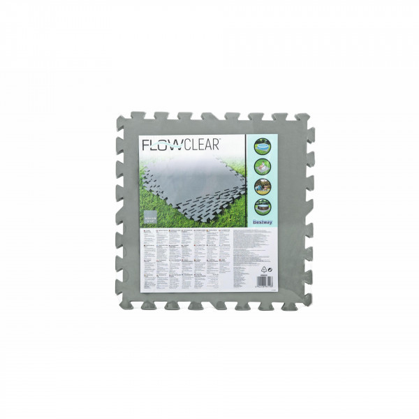 Tappetino per piscina Bestway 58639 Pool Floor Protector 50x50cm 9 pz grigio
