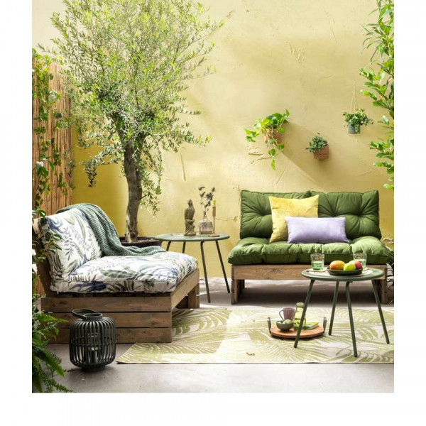 Panchina da giardino in legno 120x93x76,5 cm