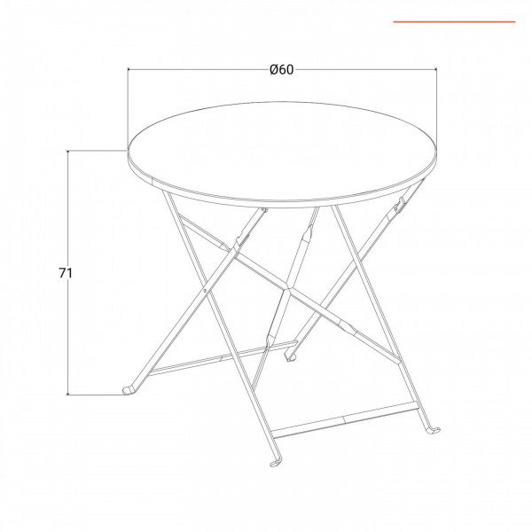 Set da giardino tavolo e 2 sedie pieghevoli colore antracite Koopman Bistrot