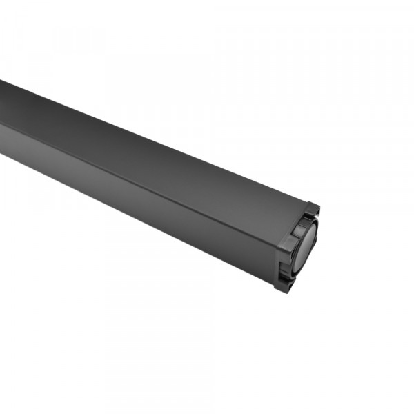 Gambe per tavolo quadre 50x50 mm altezza 71 cm nero opaco con piastra