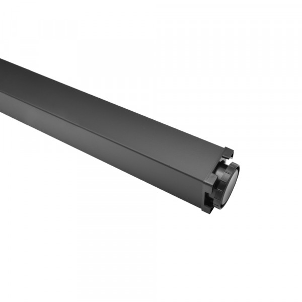 Gambe per tavolo quadre 50x50 mm altezza 71 cm nero opaco con piastra