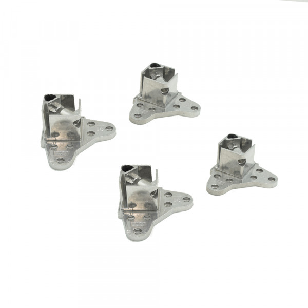 Gambe per tavolo quadre 50x50 mm altezza 71 cm nero opaco con piastra