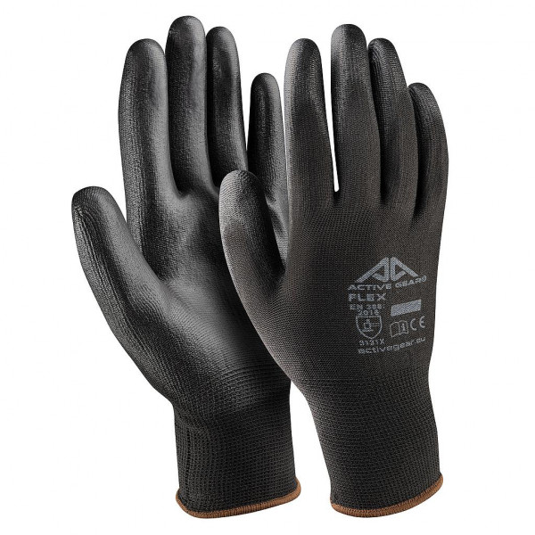 Guanti da lavoro in poliestere Active Gear Flex nero taglia 9 - L