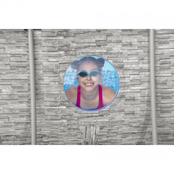 Piscina fuori terra Bestway 56714 Swim Vista II ovale con oblò 427x250x100 cm