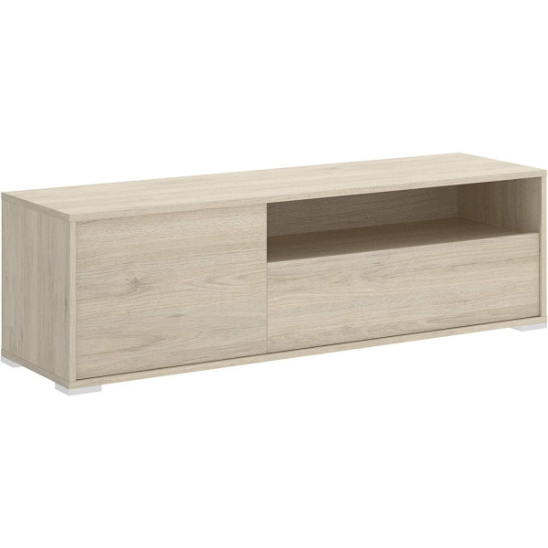 Mobile basso per TV in melamina ad alta resistenza 130x40x41 cm legno naturale