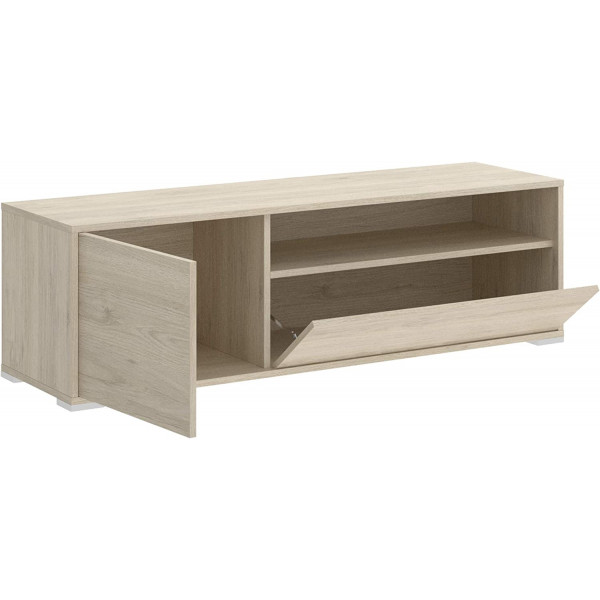 Mobile basso per TV in melamina ad alta resistenza 130x40x41 cm legno naturale