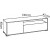 Mobile basso per TV in melamina ad alta resistenza 130x40x41 cm legno naturale