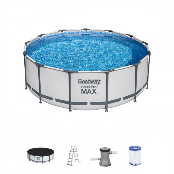 Piscina fuori terra rotonda Bestway 5618W Steel pro max 392x122 cm 