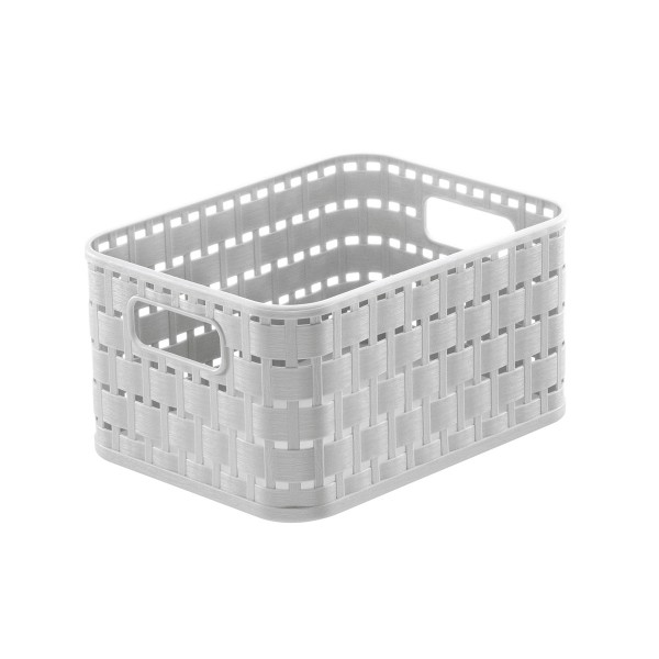 Contenitore country in plastica da 2 lt. bianco panna