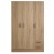 Armadio 3 ante con cassetti &quot;FACILE&quot; rovere sonoma 120x46x184cm Composad