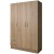 Armadio 3 ante con cassetti &quot;FACILE&quot; rovere sonoma 120x46x184cm Composad
