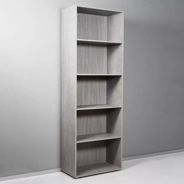 Libreria 5 ripiani &quot;FLOW&quot; cemento 70x35x190cm Composad