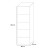 Libreria 5 ripiani &quot;FLOW&quot; cemento 70x35x190cm Composad