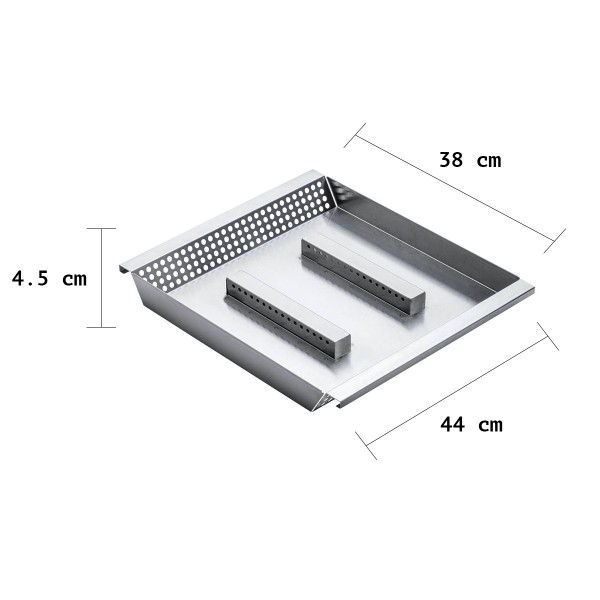 Vassoio per carbone professional 44x38x4.5 cm Hot