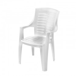 Poltrona in resina impilabile Talia bianca 55x60x91 cm