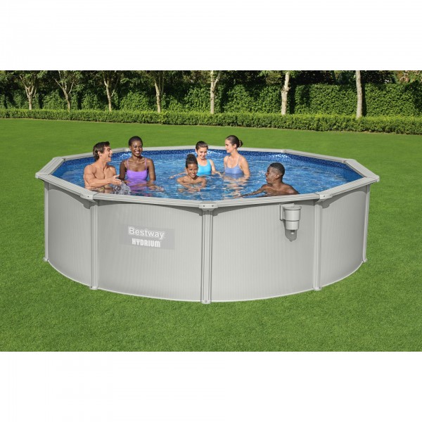 Piscina fuori terra Bestway Hydrium 56384 tonda 460x120 cm grigio