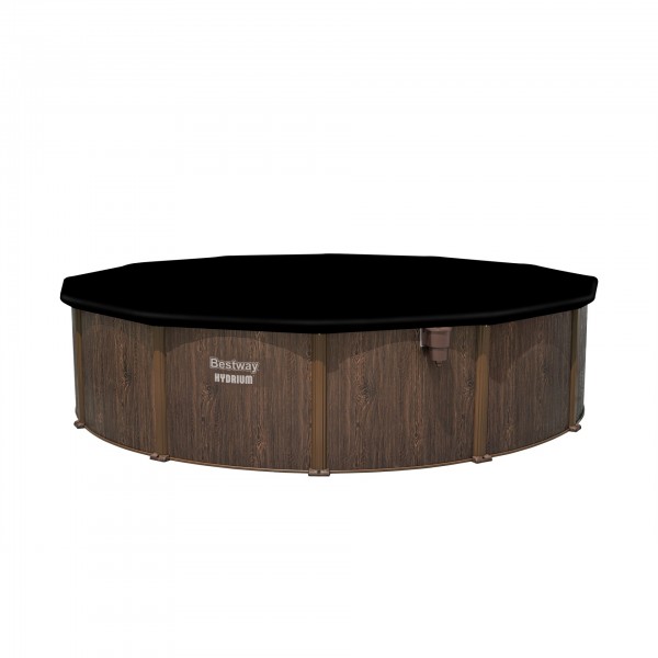 Piscina fuori terra Bestway Hydrium 561CS tonda 550x130 cm effetto legno