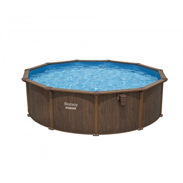 Piscina fuori terra Bestway Hydrium 561CU tonda 490x130 cm effetto legno