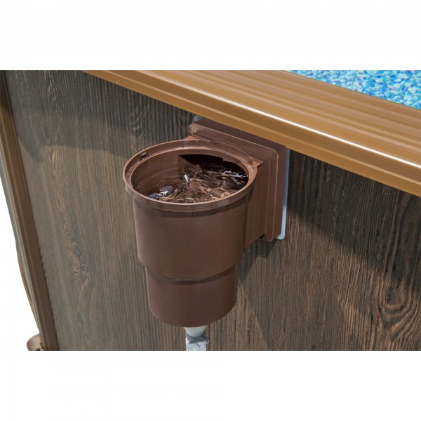 Piscina fuori terra Bestway Hydrium 561CU tonda 490x130 cm effetto legno