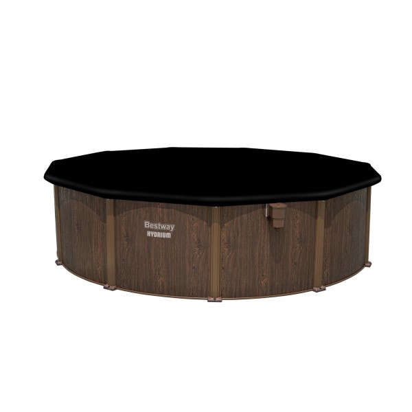 Piscina fuori terra Bestway Hydrium 561CU tonda 490x130 cm effetto legno