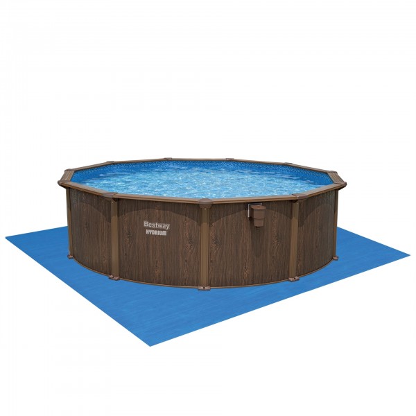 Piscina fuori terra Bestway Hydrium 561CU tonda 490x130 cm effetto legno
