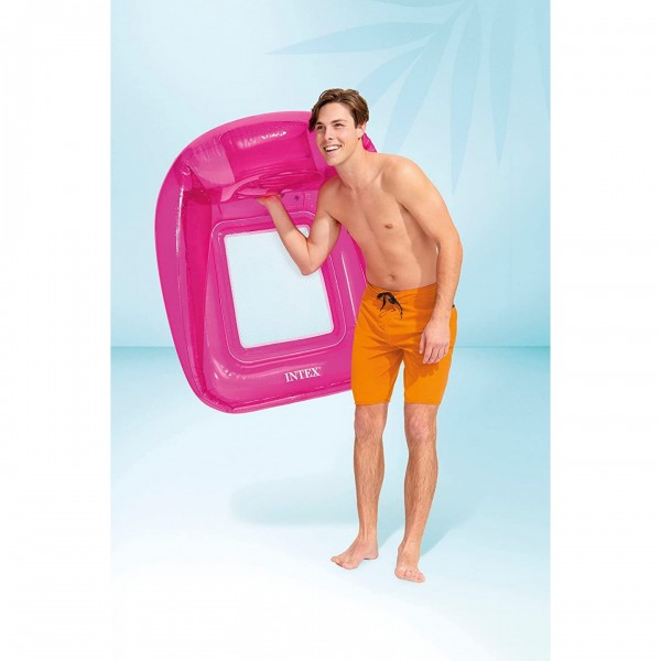 Gonfiabile mare con braccioli e retina 3 colori assortiti 104x102 cm Intex 56802