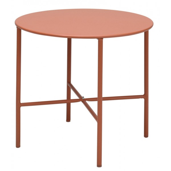 Set da giardino metallo 2 sedie e un tavolino terracotta