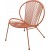 Set da giardino metallo 2 sedie e un tavolino terracotta