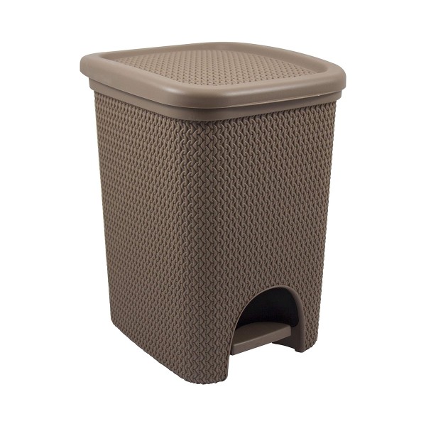 Pattumiera in plastica da 18 lt. moka