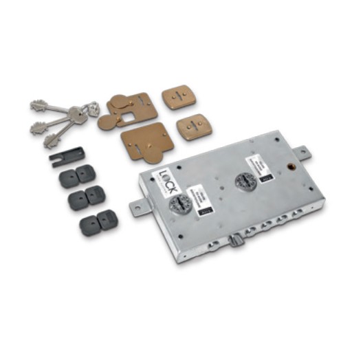 Serratura di sicurezza Dierre SER6161 1DE doppia ad applicare triplice per porte blindate