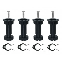 Confezione 4 piedini h100 con accessori