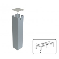 Piede quadro 40x40 h150 intermedio anodizzato naturale