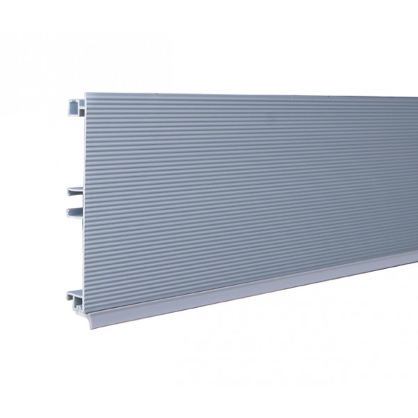 Zoccolo per cucina alluminio millerighe anodizzato h 100 mm 4 mt