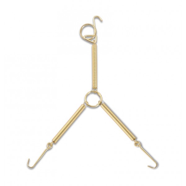 Bl.pz.2 ganci portapiatti 19-26 ottone lucido