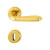 Maniglia Hoppe Santiago con rosetta e bocchetta tonda diametro 44 mm ottone lucido per porte da interni