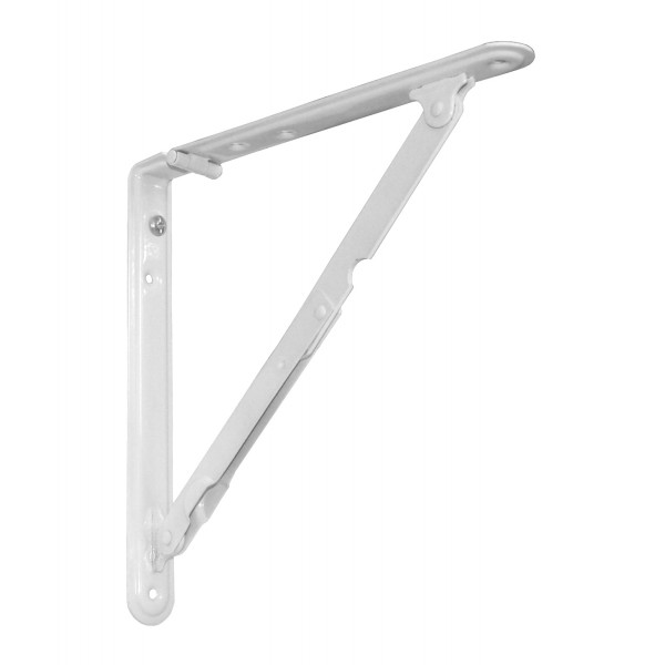 Reggimensola pieghevole 200x200 mm acciaio bianco