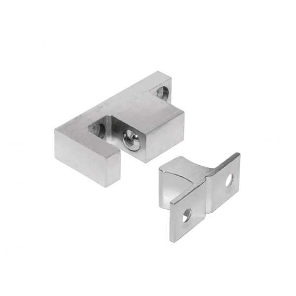 Pinza fermaporta nichel incontro parete 20x10 mm