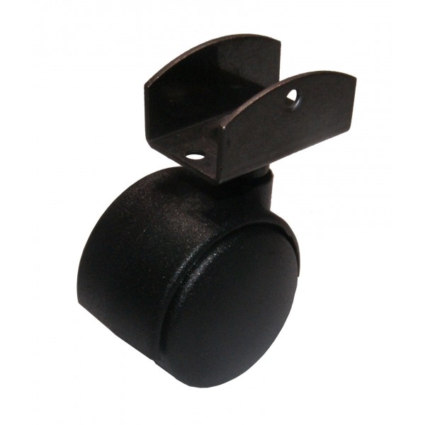 Ruota nera 40 piastra &quot;u&quot; mm18