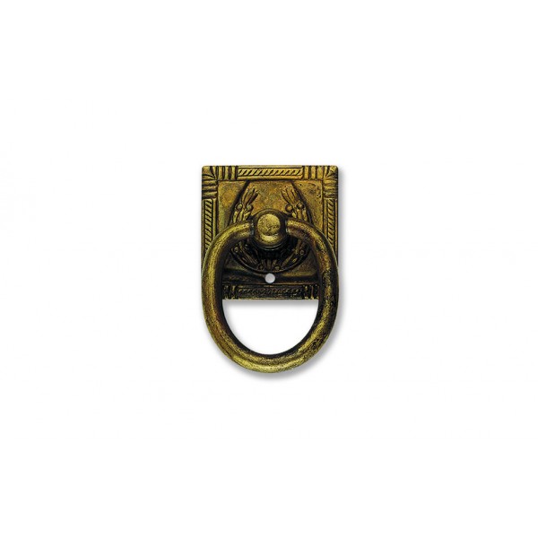 Maniglia pendente anello 34x55 mm ottone antico