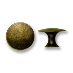 Pomolo tondo d. 18 mm ottone antico