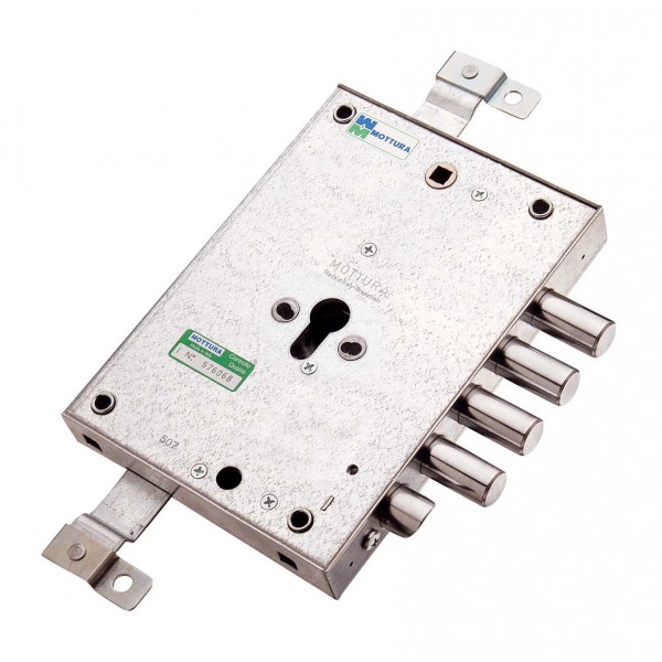 Serratura di sicurezza Mottura 89371DERDT ad applicare DIERRE triplice per cilindro europeo per porte blindate