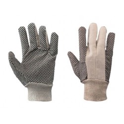 Guanti polka cotone c/palmo puntinato tg. 9,5