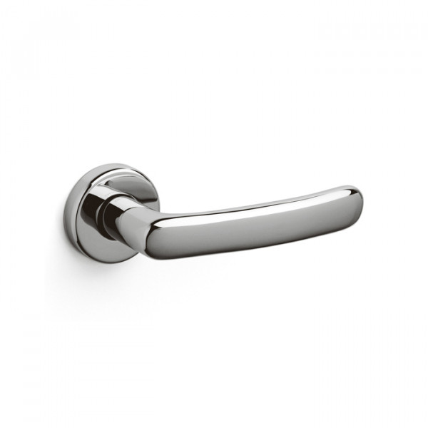 Maniglia olivari emilia m167 con rosetta e bocchetta tonde diametro 47 mm cromato per porte da interni