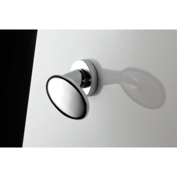 Maniglia olivari blindo m178 con rosetta e bocchetta tonde diametro 47 mm cromato per porte da interni ed esterni