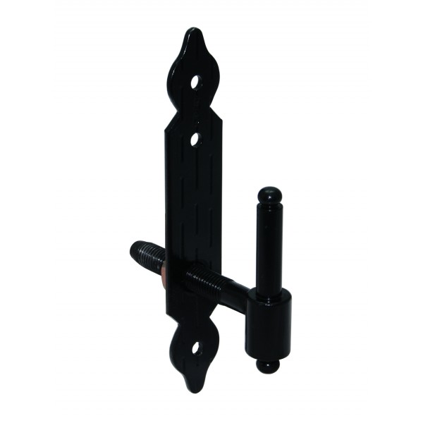 Cardine regol. su piastra 16 cm verniciato nero
