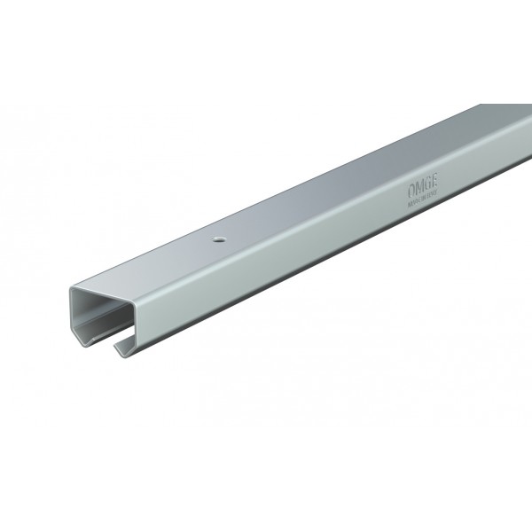 Binario da 5 mt zinc.piccolo soffitto (2,5 metri + 2,5 metri)
