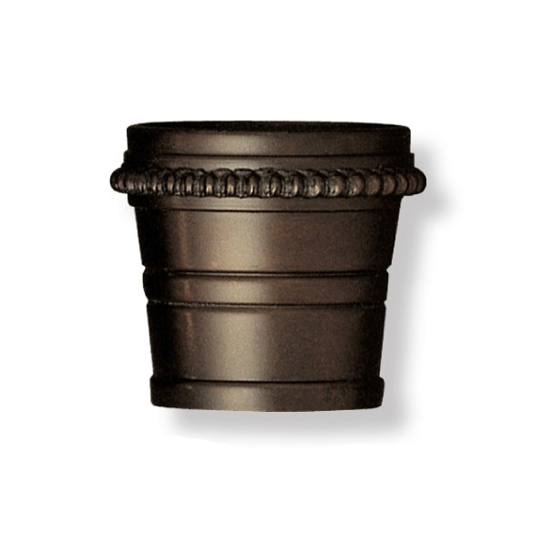 Puntale tondo gambe d. 25 h. 28 mm bronzo antico